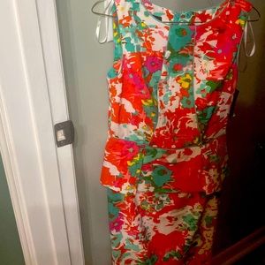 Multi color work dress